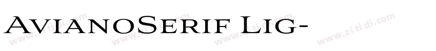 AvianoSerif Lig字体转换